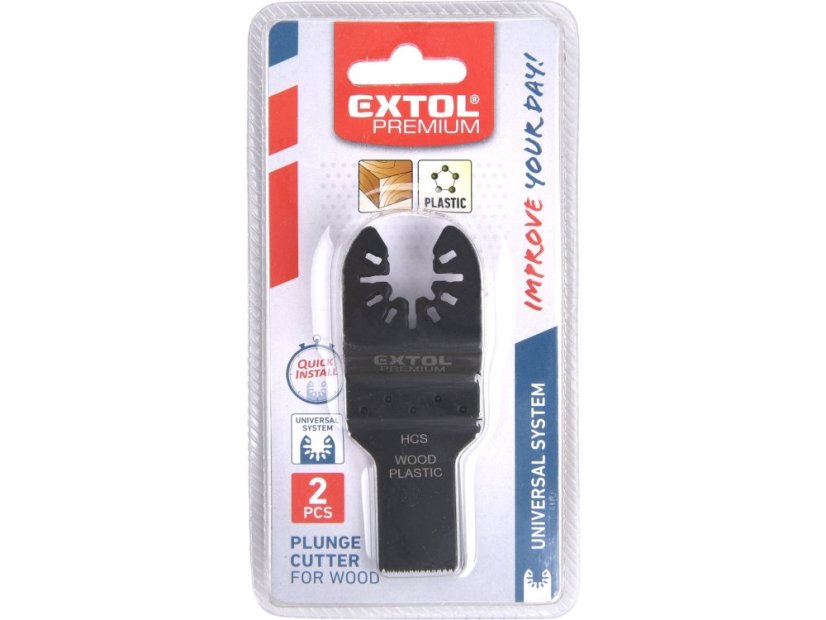 EXTOL PREMIUM 8803851 listy pilové zanořovací na dřevo 2ks, 20mm, HCS