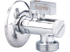 BALLETTO 81155 ventil rohový s filterem a kovovou pákou, pračkový, 1/2"-3/4"