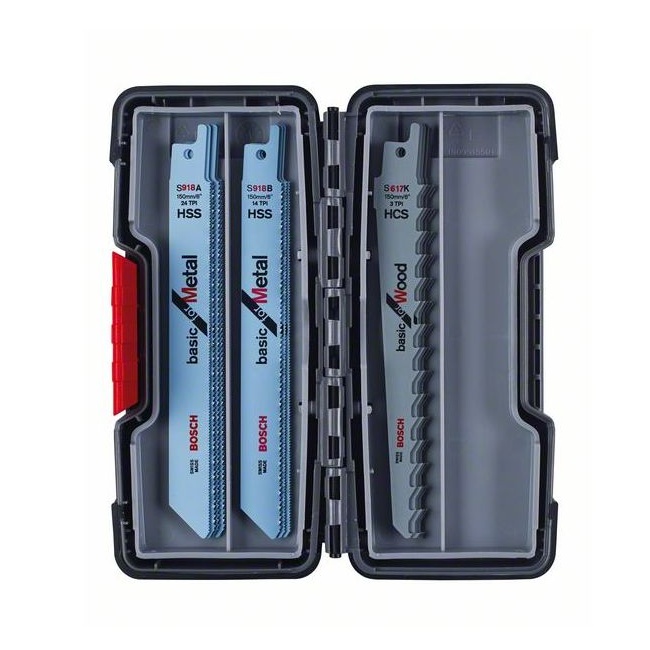 Bosch 2607010901 Sada pilových plátků do ocasek Wood and Metal 15 dílná