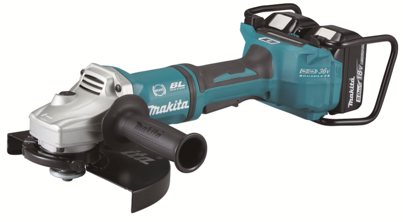 Makita DGA901T2U1 aku úhlová bruska AWS 230mm Li-ion 2x18V/5,0Ah