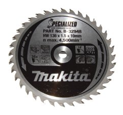 Makita B-32948 136x1.5x10mm 36Z kotouč pilový dřevo SPECIALIZED  pro aku pily = old B-09210