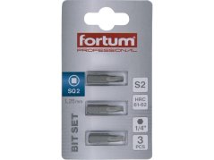 FORTUM 4741602 hrot čtverec sada 3ks, SQ 2x25mm, S2