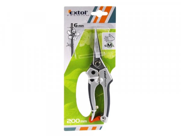 EXTOL PREMIUM 8872105 nůžky zahradnické přímé, 200mm, HCS