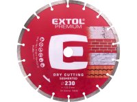 EXTOL PREMIUM 108715 kotouč diamantový řezný segmentový - suché řezání, O 230x22,2x2,8mm