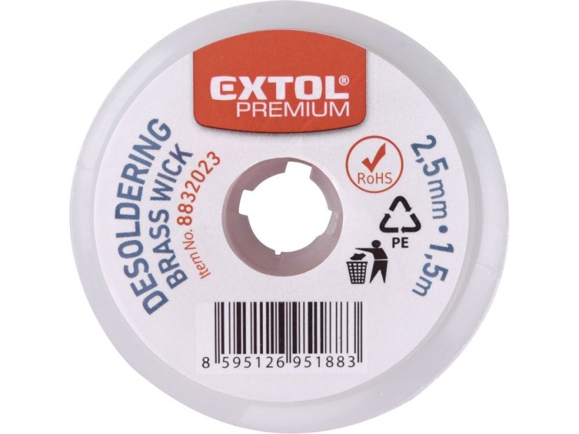 EXTOL PREMIUM 8832023 odpájecí/odsávací knot, š.2,5mm/1,5m