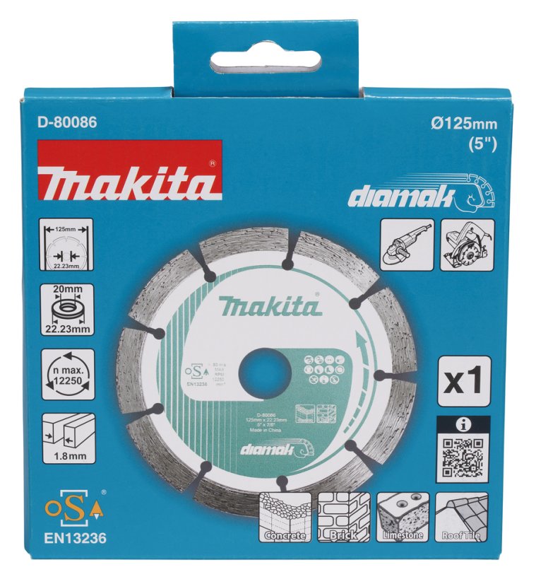 Makita D-80086 125x22.23mm kotouč řezný diamantový segmentový Diamak