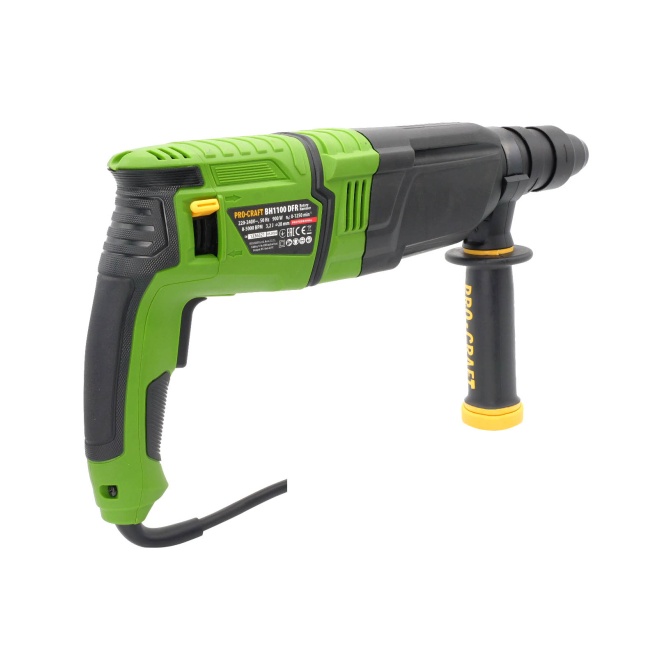 Procraftt BH1100DFR kombinované kladivo vyměnitelná hlava SDS-Plus 3,2 J 900 W