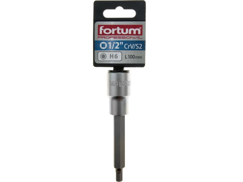 FORTUM 4700626 hlavice zástrčná 1/2" prodlouž. imbus, H 6, L 100mm