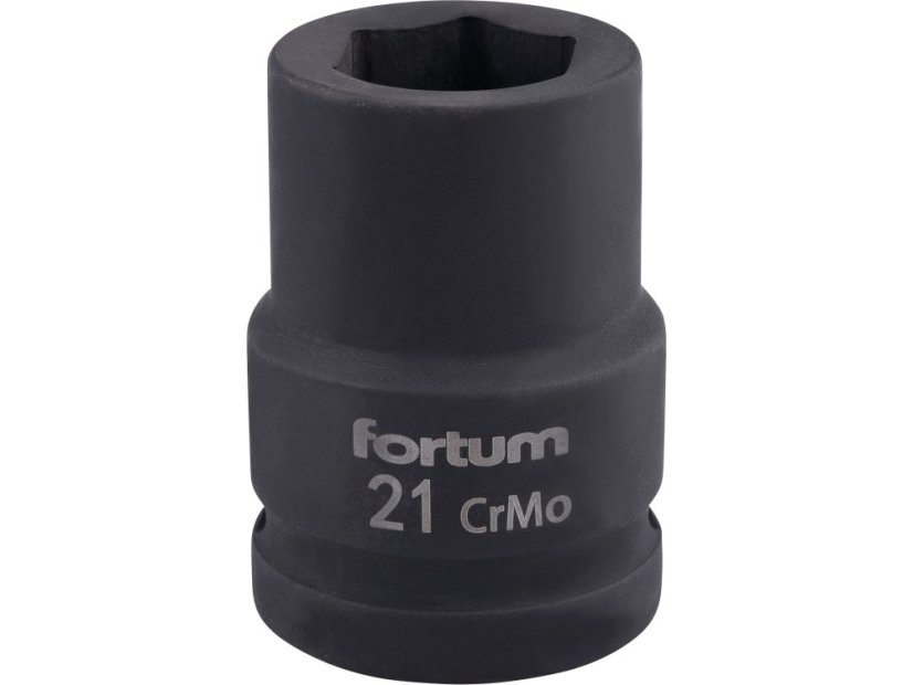 FORTUM 4703021 hlavice nástrčná rázová 3/4", 21mm, L 52mm FORTUM 4703021 hlavice nástrčná rázová 3/4", 21mm, L 52mm