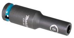 Makita E-16405 klíč nástrčný prodloužený 1/2", čtyřhran, IMPACT BLACK, 8mm