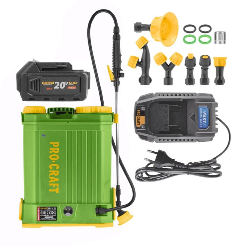 Procraft SAS20-12/20-4/20-2.4A sada aku postřikovač  AS20-1 2 20 V 1x 4Ah