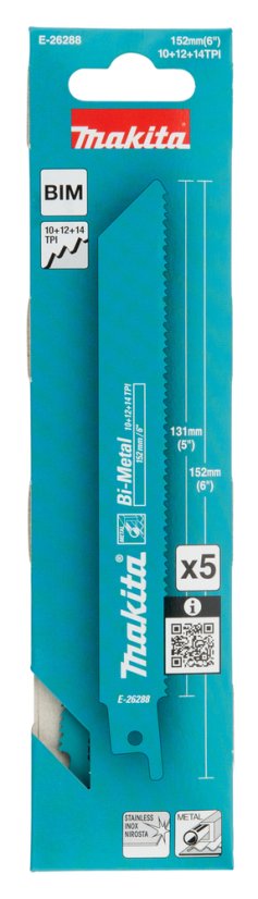 Makita E-26288 pilový list BiM 152mm 5ks kov