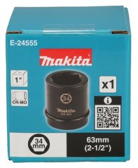 Makita E-24555 klíč nástrčný 1", čtyřhran, 34x63 mm