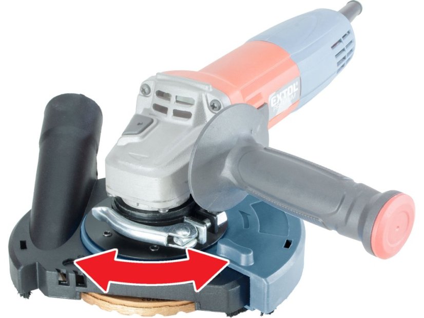 EXTOL PREMIUM 8807020 kryt odsávací pro broušení úhlovou bruskou 125mm s kartáčovým věncem