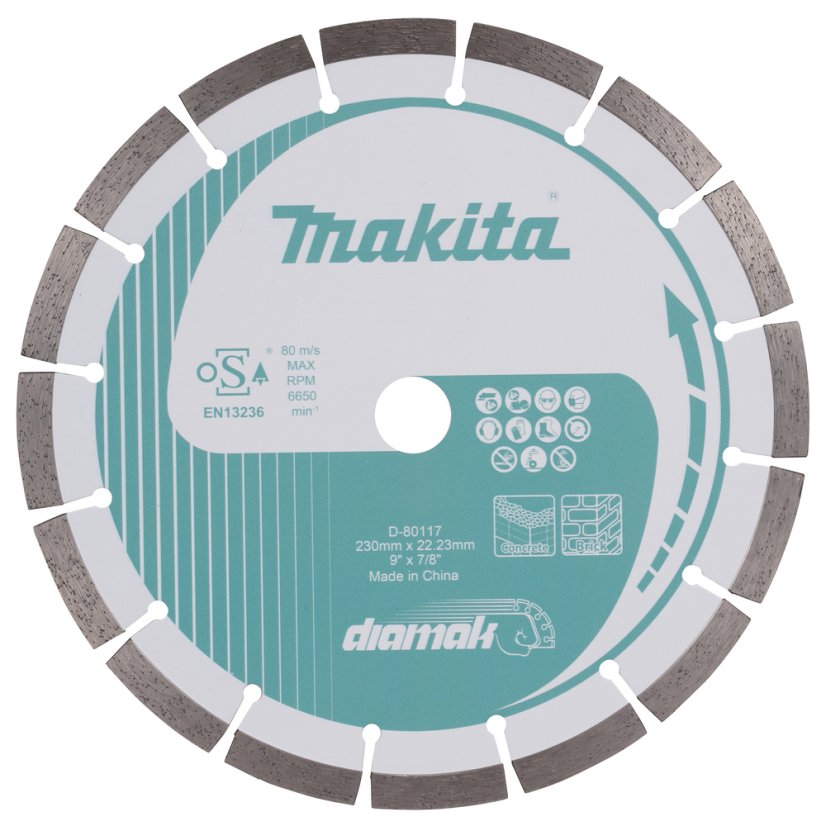 Makita D-80117 230x22.23mm kotouč řezný diamantový segmentový