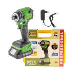 Procraft PS25-1B-C aku rázový utahovák 1/4" Hex 230 Nm 20 V 1x2Ah