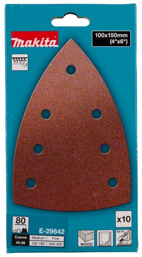 Makita E-29642 papír brusný 100x150mm A40 10ks