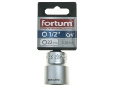 FORTUM 4700422 hlavice nástrčná 1/2", 22mm, L 38mm
