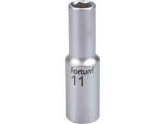 FORTUM 4700511 hlavice nástrčná prodloužená 1/2", 11mm, L 77mm, 61CrV5