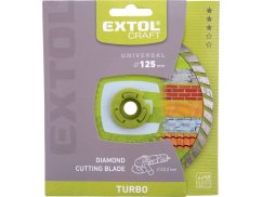 EXTOL CRAFT 108852 kotouč diamantový řezný, turbo - suché i mokré řezání, O 125x22,2x2mm
