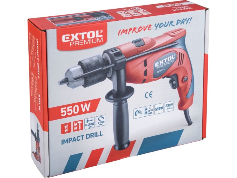 EXTOL PREMIUM 8890014 vrtačka s příklepem, 500W