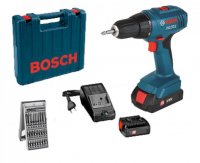 Bosch GSR 1800-Li aku šroubovák 2x 18V 2,0 Ah + GAL 18V-20 + kufr + sada bitů