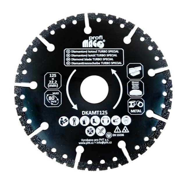 MAGG Profi DKAMT125 diamantový kotouč TURBO SPECIAL 125x22,2mm