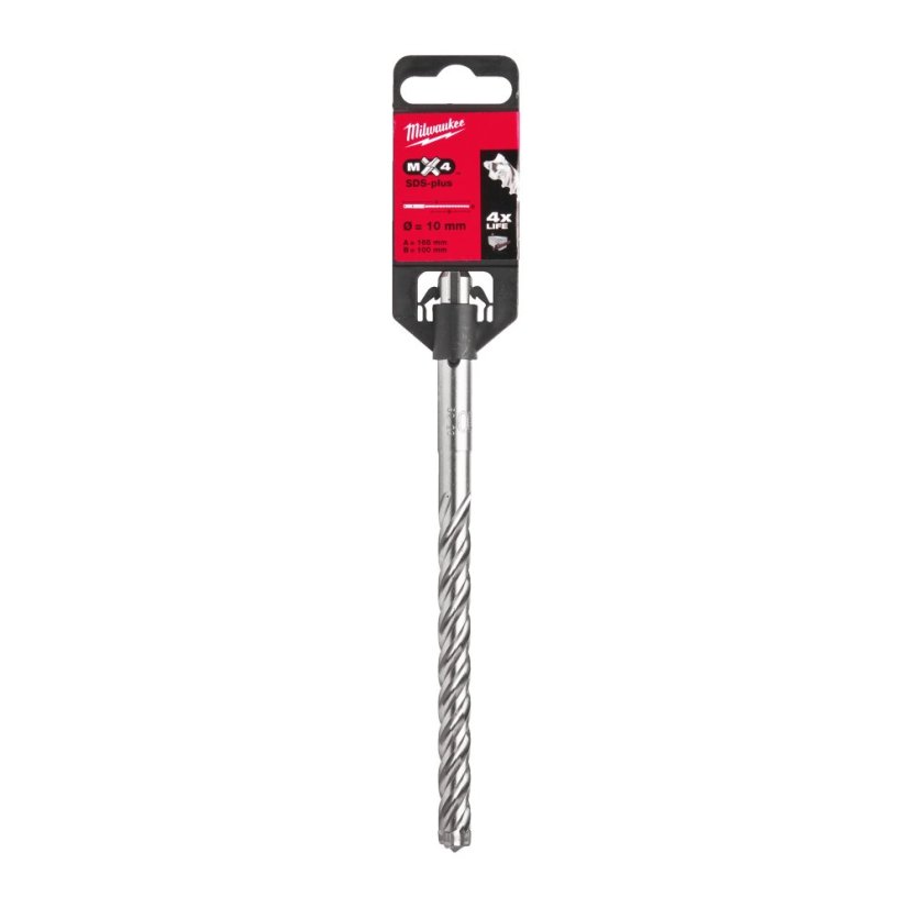 Milwaukee 10x100x165mm vrták SDS-Plus čtyřbřit MX4 4932352026