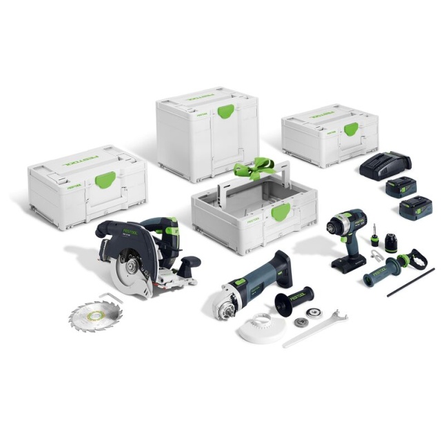 Festool 578025 Aku sada Combo pro dřevostavby HKC 55/TPC 18/AGC 18/TB M 137
