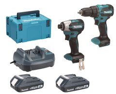 Makita DLX2580V01 aku sada DHP490+DTD158 Li-ion LXT Basic 18V 2x2Ah BLB