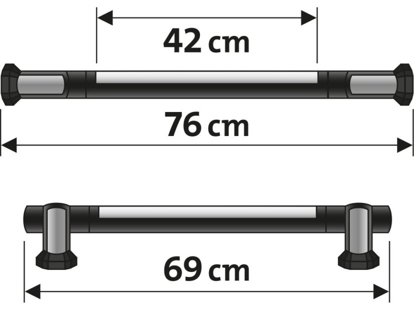 EXTOL LIGHT 43157 lampa montážní 1200lm, 75cm, rotační a kloubová