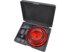 EXTOL PREMIUM 8801607 vrtáky vykružovací korunkové, 7průměrů O 64-127mm