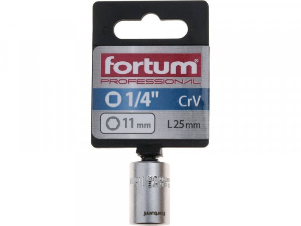 FORTUM 4701411 hlavice nástrčná 1/4", 11mm, L 25mm