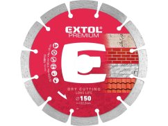 EXTOL PREMIUM 108913 kotouč diamantový řezný, segmentový Long Life - suché řezání, 150x22,2x2,3mm