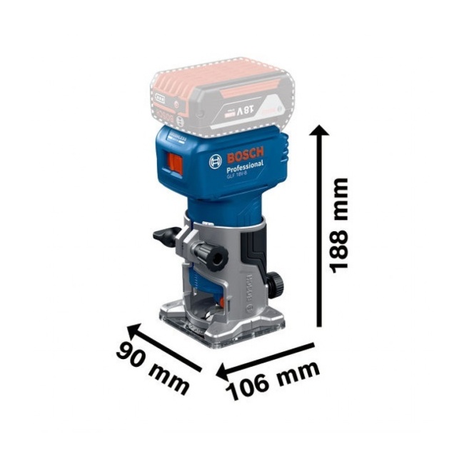 Bosch GLF 18V-8 aku horní fréza 18V bez aku 06016C6020