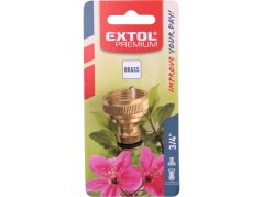 EXTOL PREMIUM 8876023 konektor na kohoutek, 3/4", MOSAZ