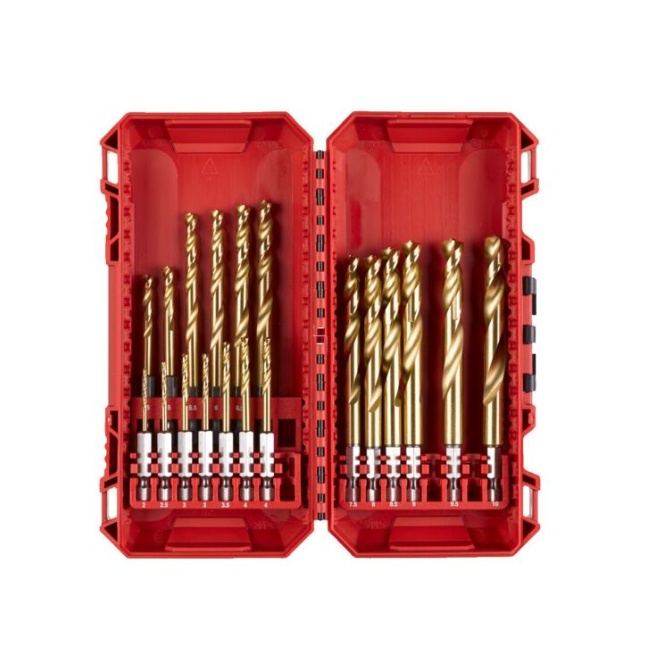 Milwaukee HSS-G TiN 19 dílná sada vrtáků do kovu 2-10mm RED HEX 4932493866 Milwaukee HSS-G TiN 19 dílná sada vrtáků do kovu 2-10mm RED HEX 4932493866