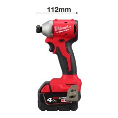 Milwaukee M18 BLIDRC-402C aku rázový utahovák 1/4" Hex 2x4Ah 4933492840