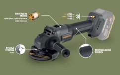 Procraft Industrial AG125Abb aku úhlová bruska 125 mm 20 V (bez baterie a nabíječky)