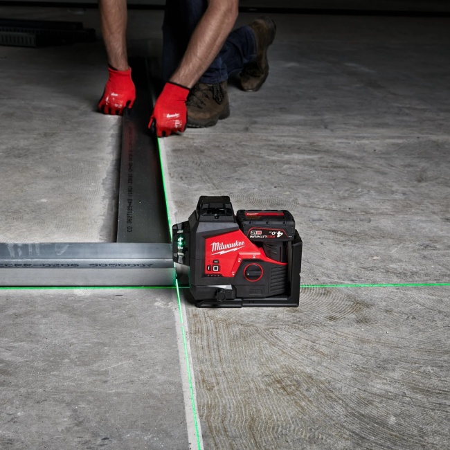 Milwaukee M12 3PL-401C aku laser zelený 360° 4933478102