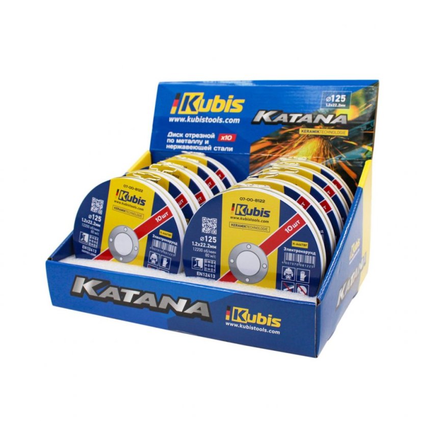 KUBIS 07-00-8122 řezný kotouč na kov a nerezovou ocel keramická technologie KATANA 125x1,2x22 mm