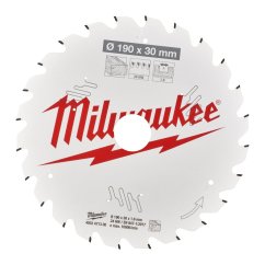 Milwaukee CSB P W 190 x 30 x 1,6 x 24ATB Kotouče pro okružní pily 4932471300