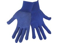 EXTOL CRAFT 99713 rukavice z polyesteru s PVC terčíky na dlani, velikost 8"