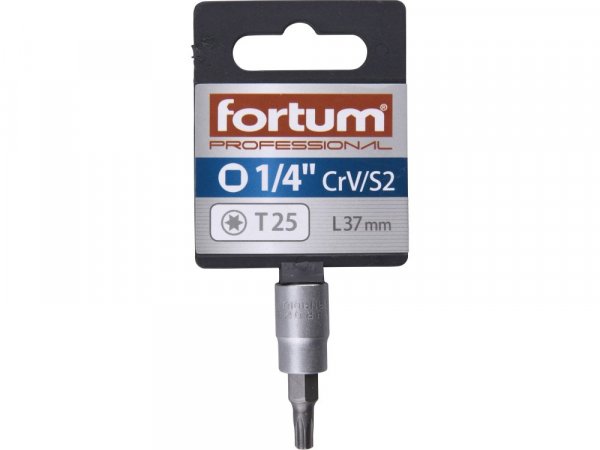 FORTUM 4701723 hlavice zástrčná 1/4" hrot TORX, T 25, L 37mm