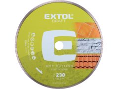 EXTOL CRAFT 108835 kotouč diamantový řezný celoobvodový - mokré řezání, O 230x22,2x2,8mm