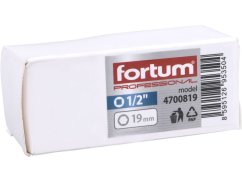 FORTUM 4700819 hlavice nástrčná rázová 1/2", 19mm, L 86mm