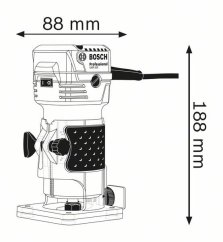 Bosch GKF 550 ohraňovací frézka 550W