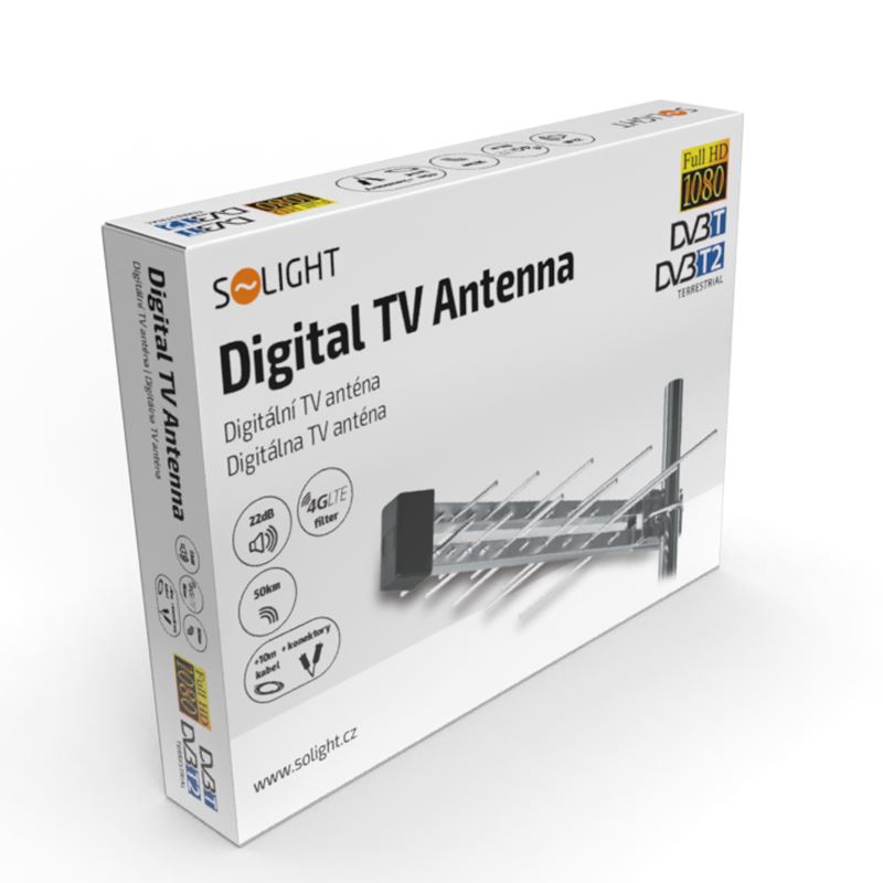 Solight HN55-LTE venkovní anténa, DVB-T2, 22dB