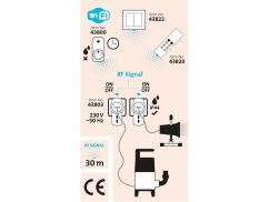 EXTOL LIGHT 43803 zásuvka dálkově ovládaná, venkovní IP44, 2ks, rozšiřující sada, IP44, dosah 30m