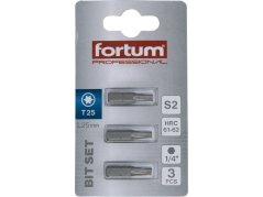 FORTUM 4741425 hrot TORX, sada 3ks, T 25x25mm, S2